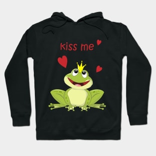Cute Frog Prince Kiss Me Hoodie